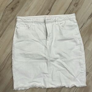 Jen 7 For All Mankind Women’s White Denim Pencil Skirt